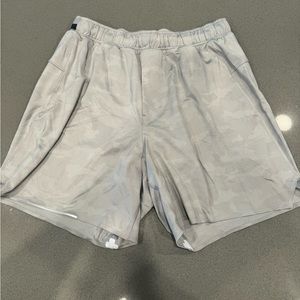 Men’s Lululemon Surge Lined Shorts Grey Camo